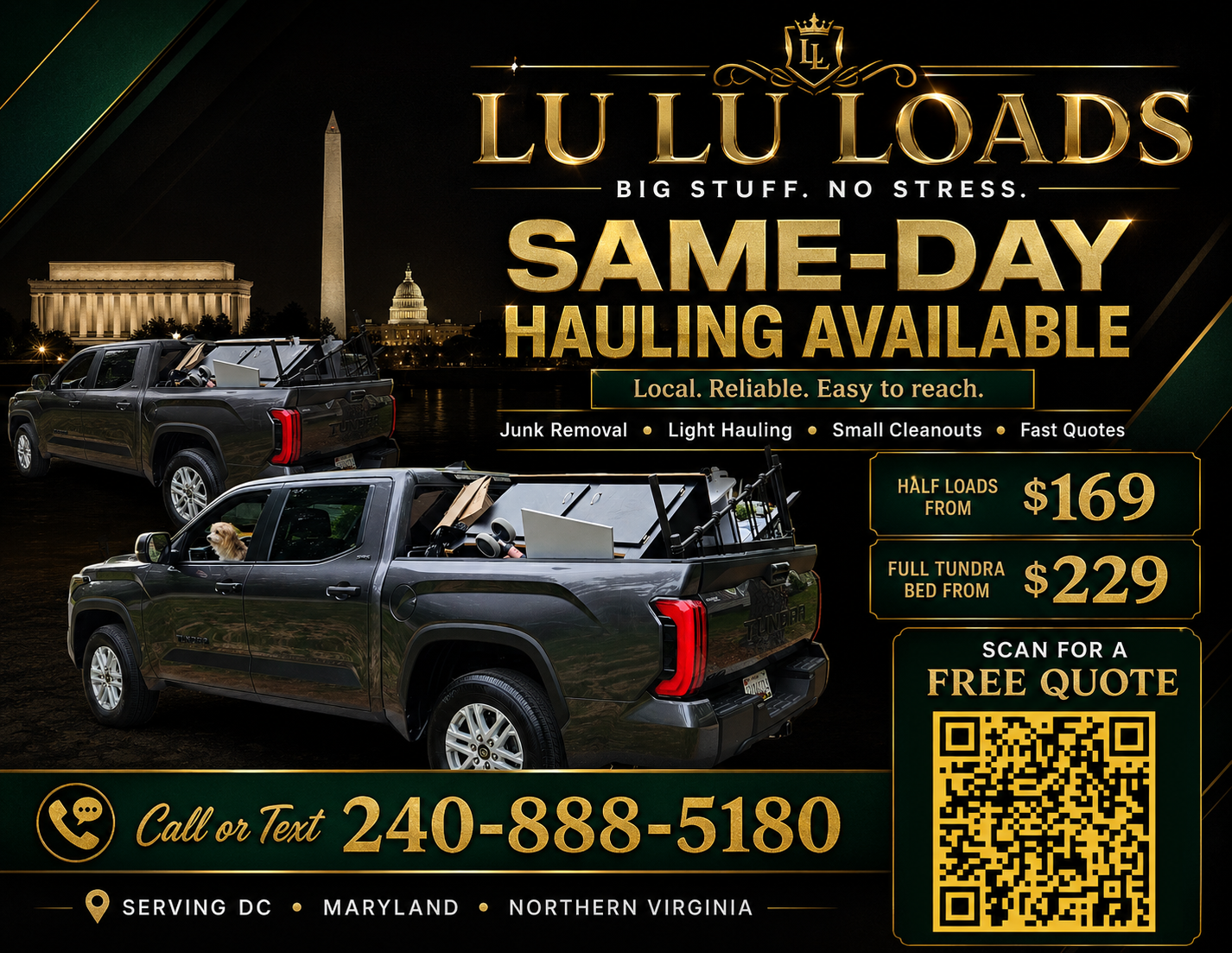 LuluLoads truck loaded with junk